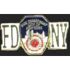 NEW YORK CITY FIRE PATCH WITH SCRIPT FDNY MINI PATCH PIN